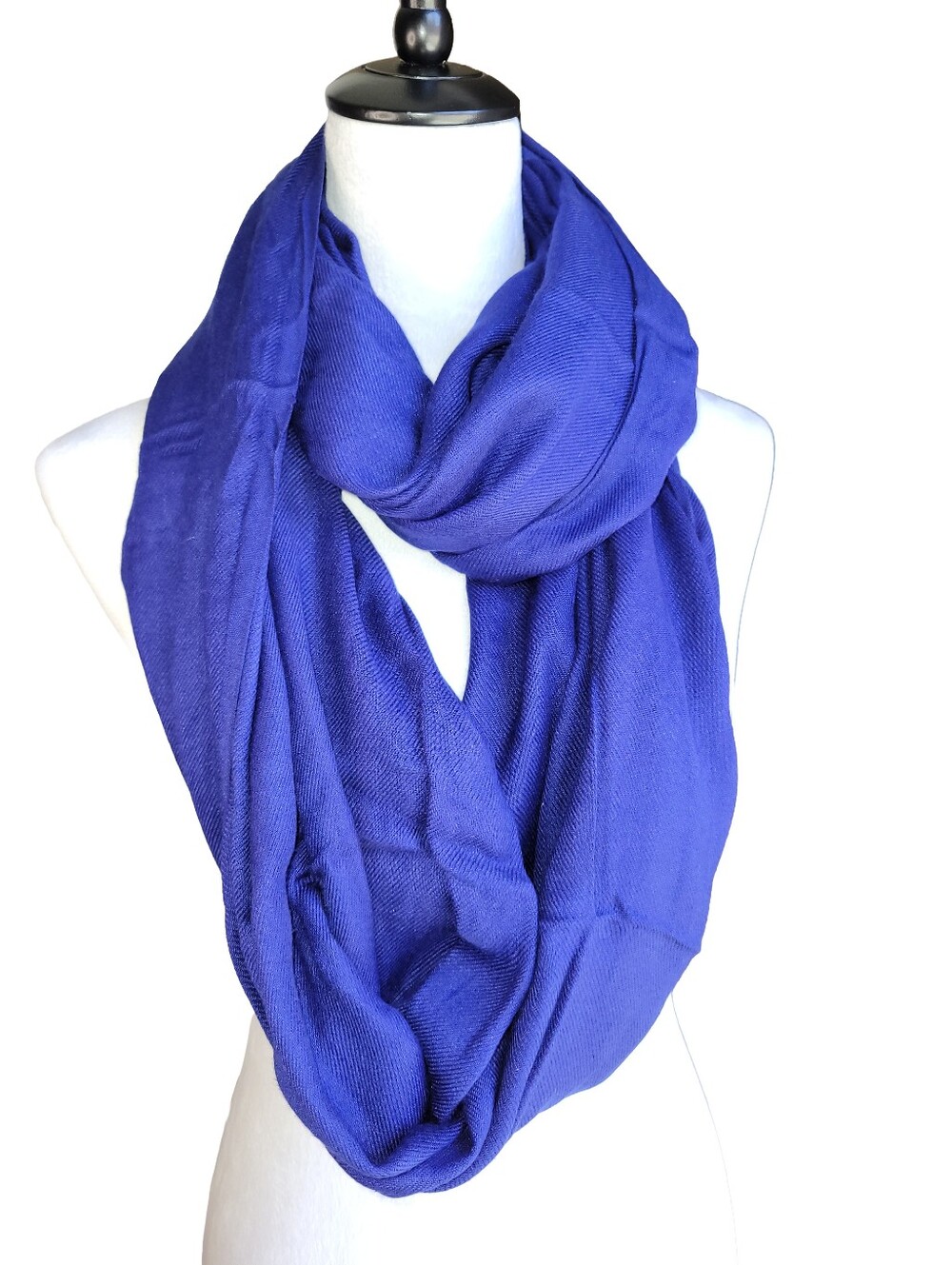 Bright Blue Loop 72" Circumference Infinity Scarf Soft Viscose
